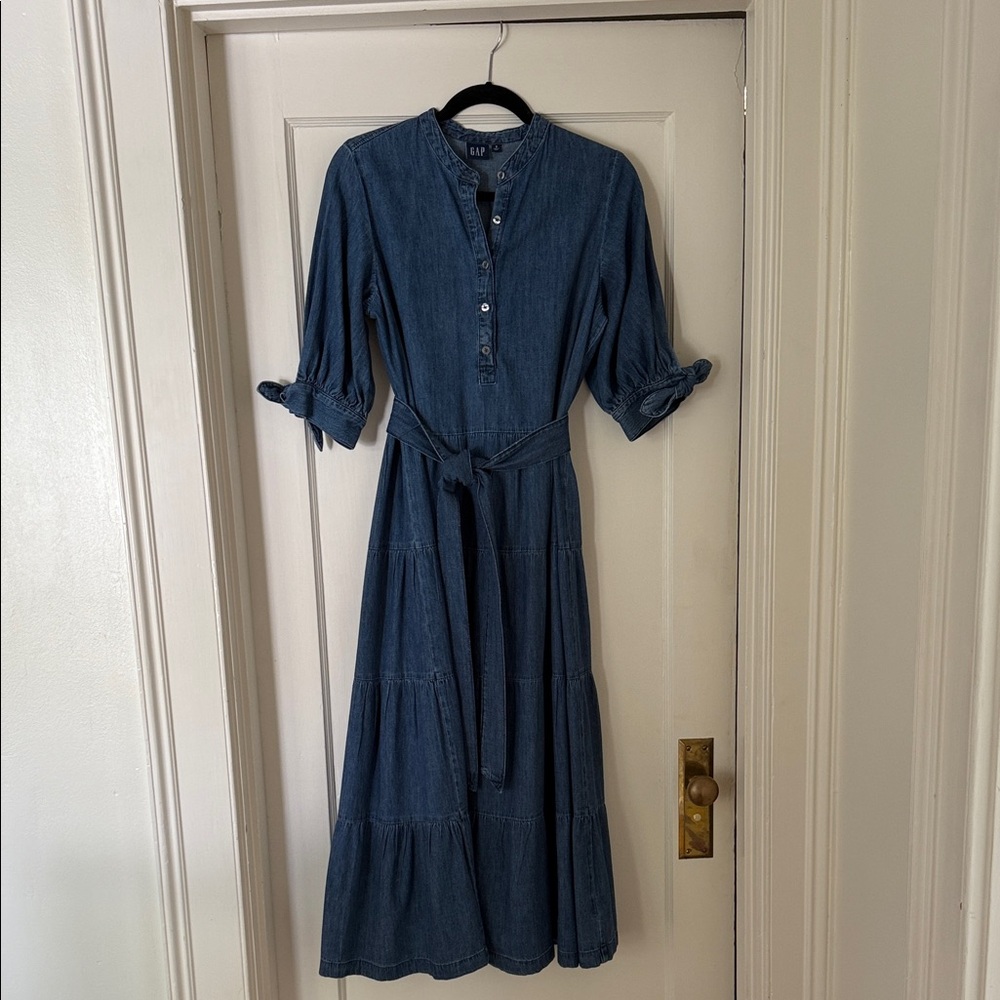 GAP Denim Blue Midi Dress M